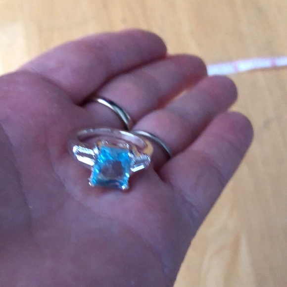 3/$25 Aquamarine Blue Ring - Picture 3 of 8